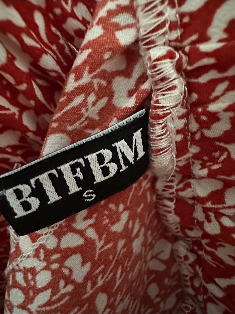 Red Floral Tie-Waist Women’s Skort - Picture 3 of 3